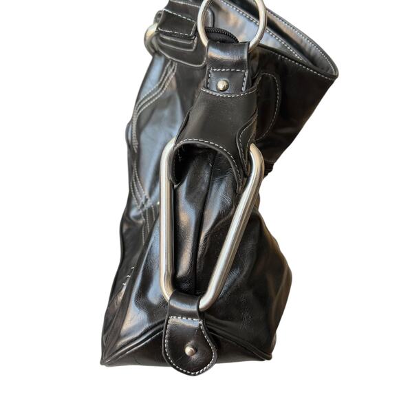 Valentino by Serendipity Valentino leather black bag on a short handle - Picture 6 of 12